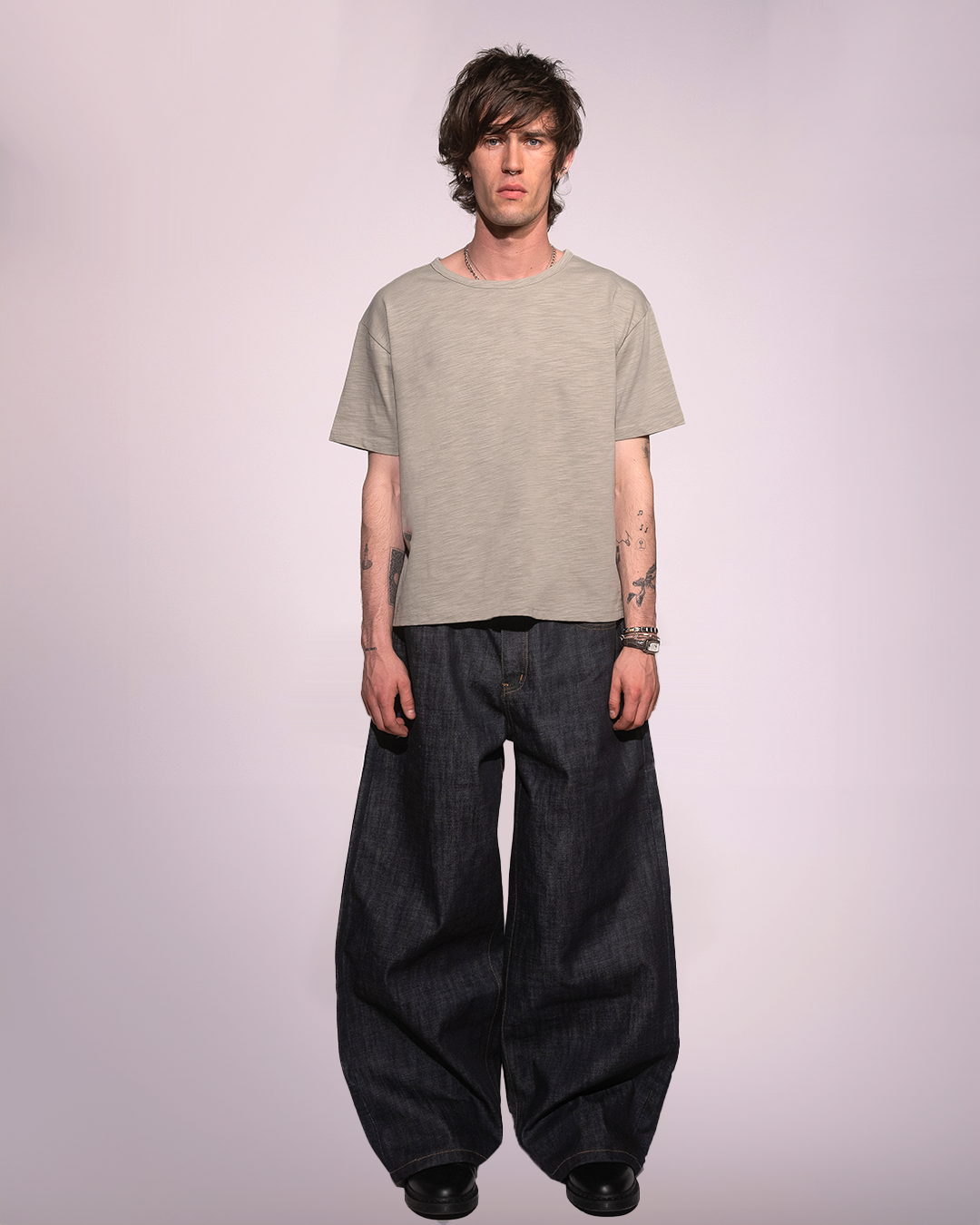 OLIVE SLUB TSHIRT