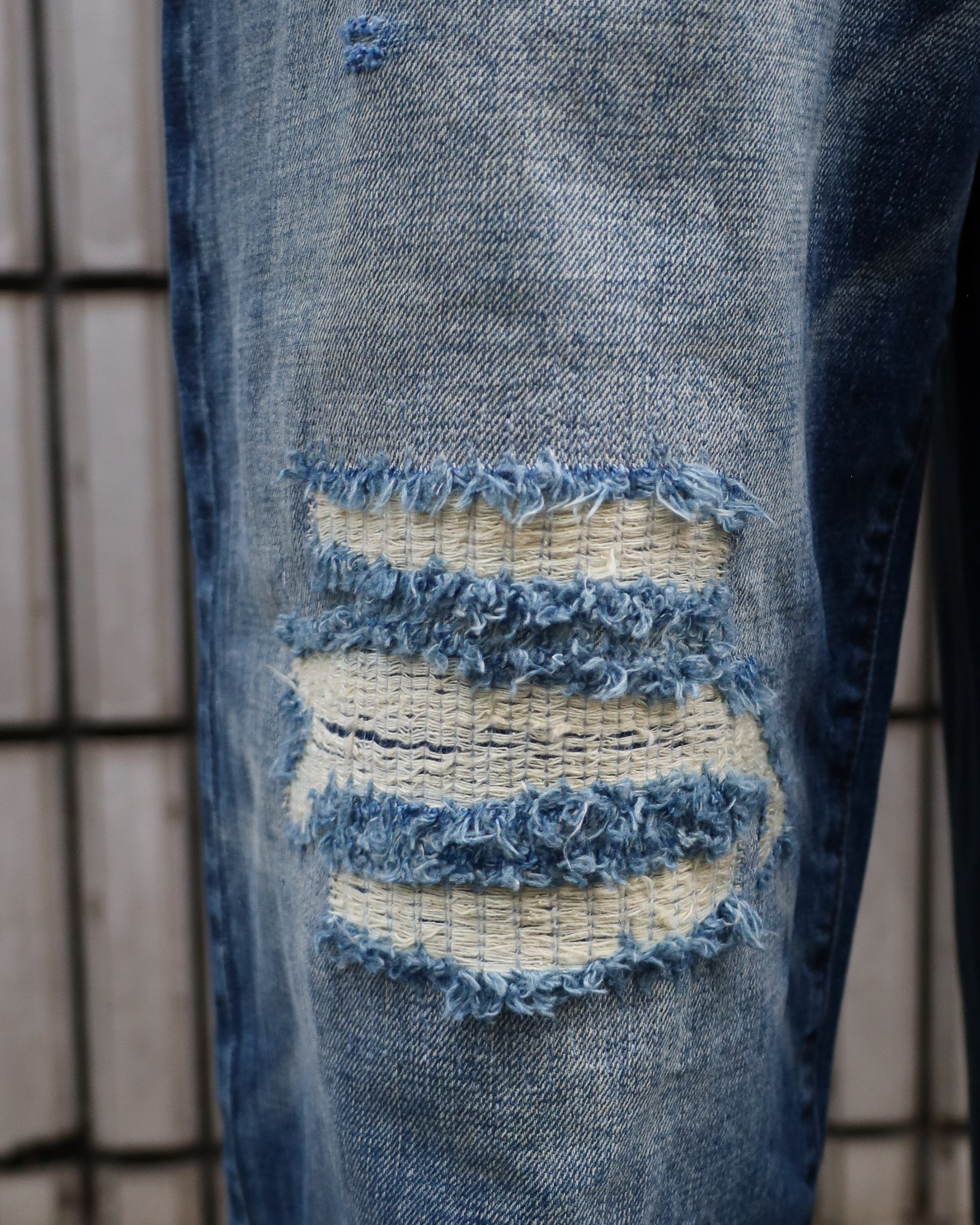 sashiko japanese selvedge baggy jeans