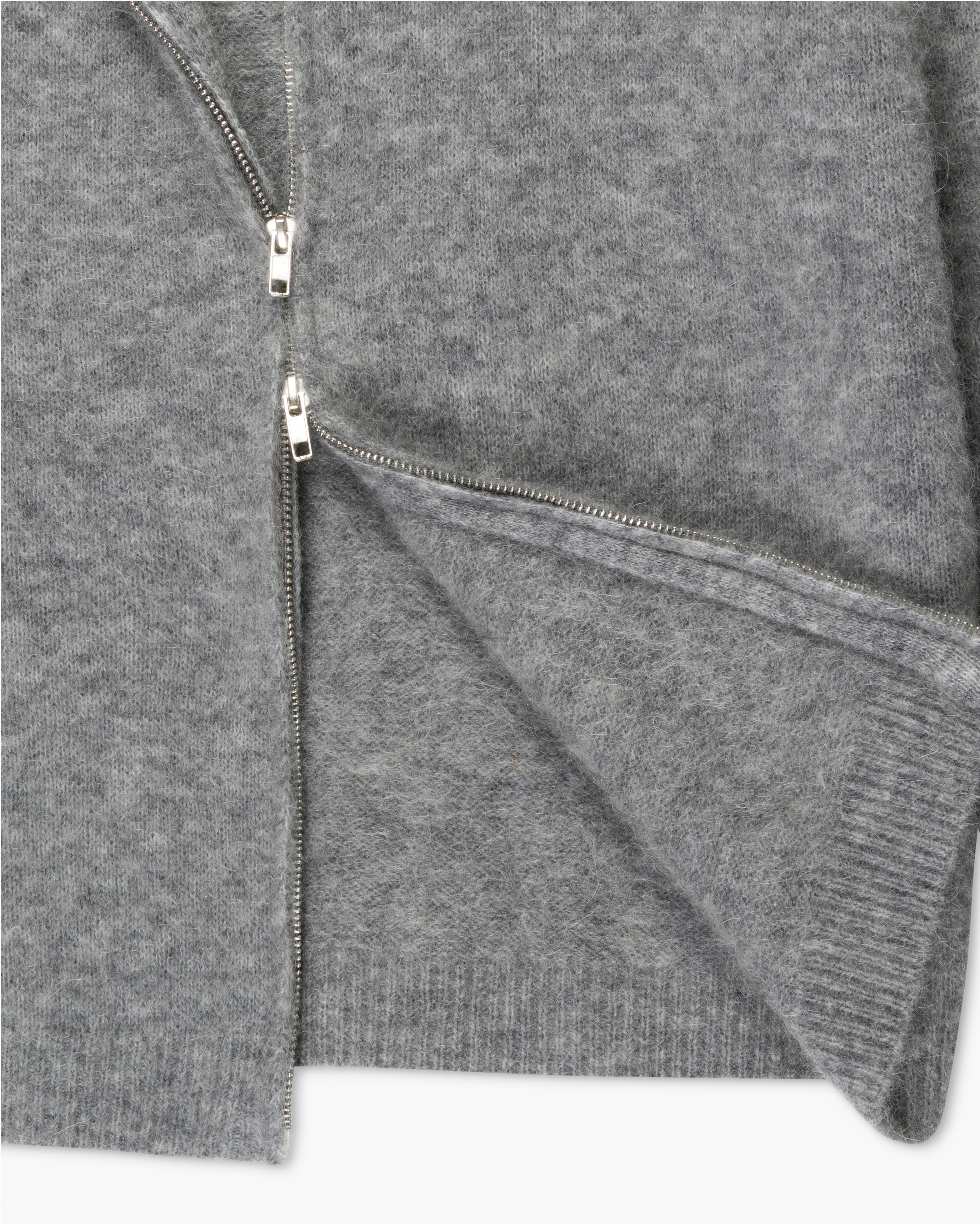 gray mohair knit sweater