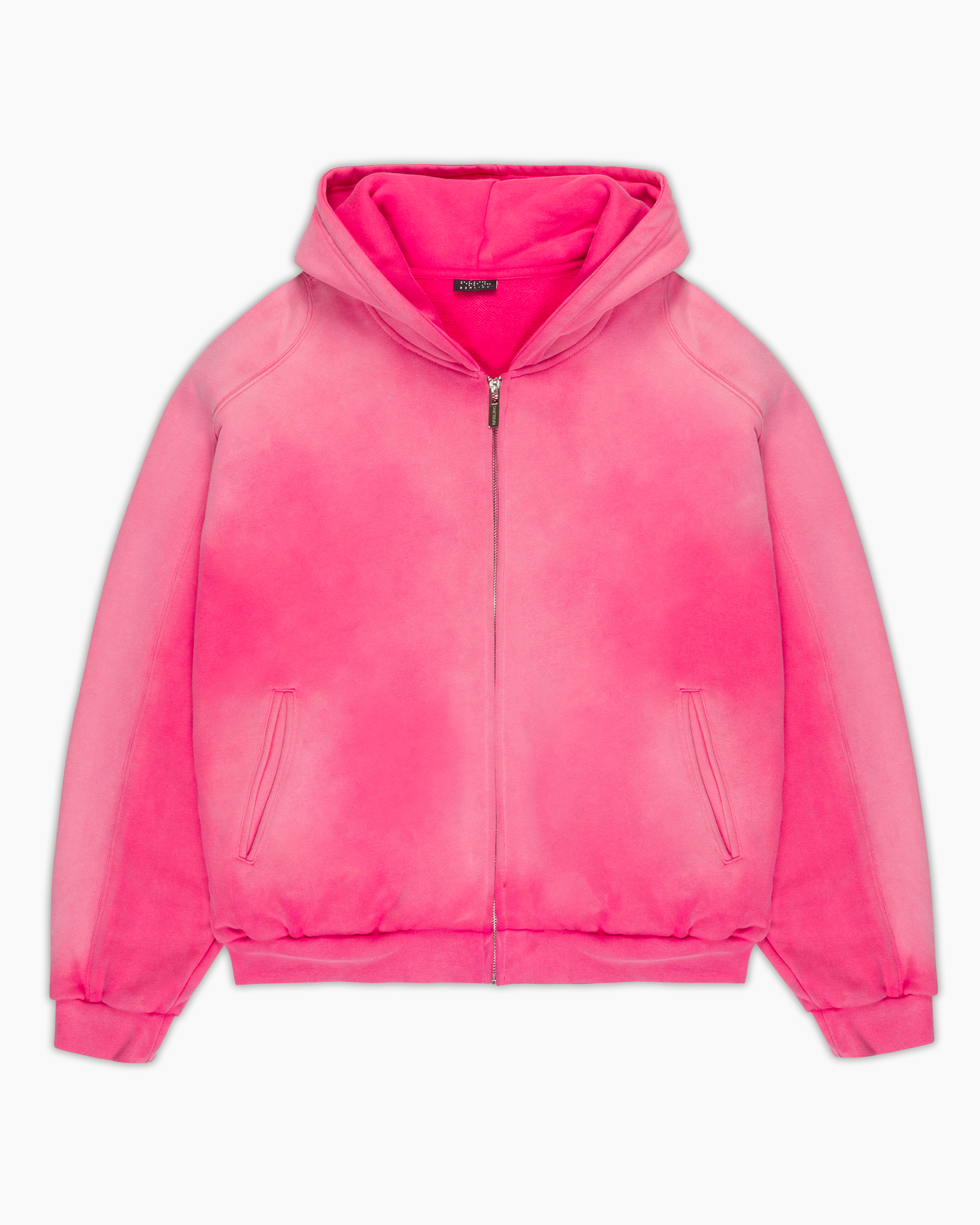 SUNFADED PINK ZIP UP HOODIE