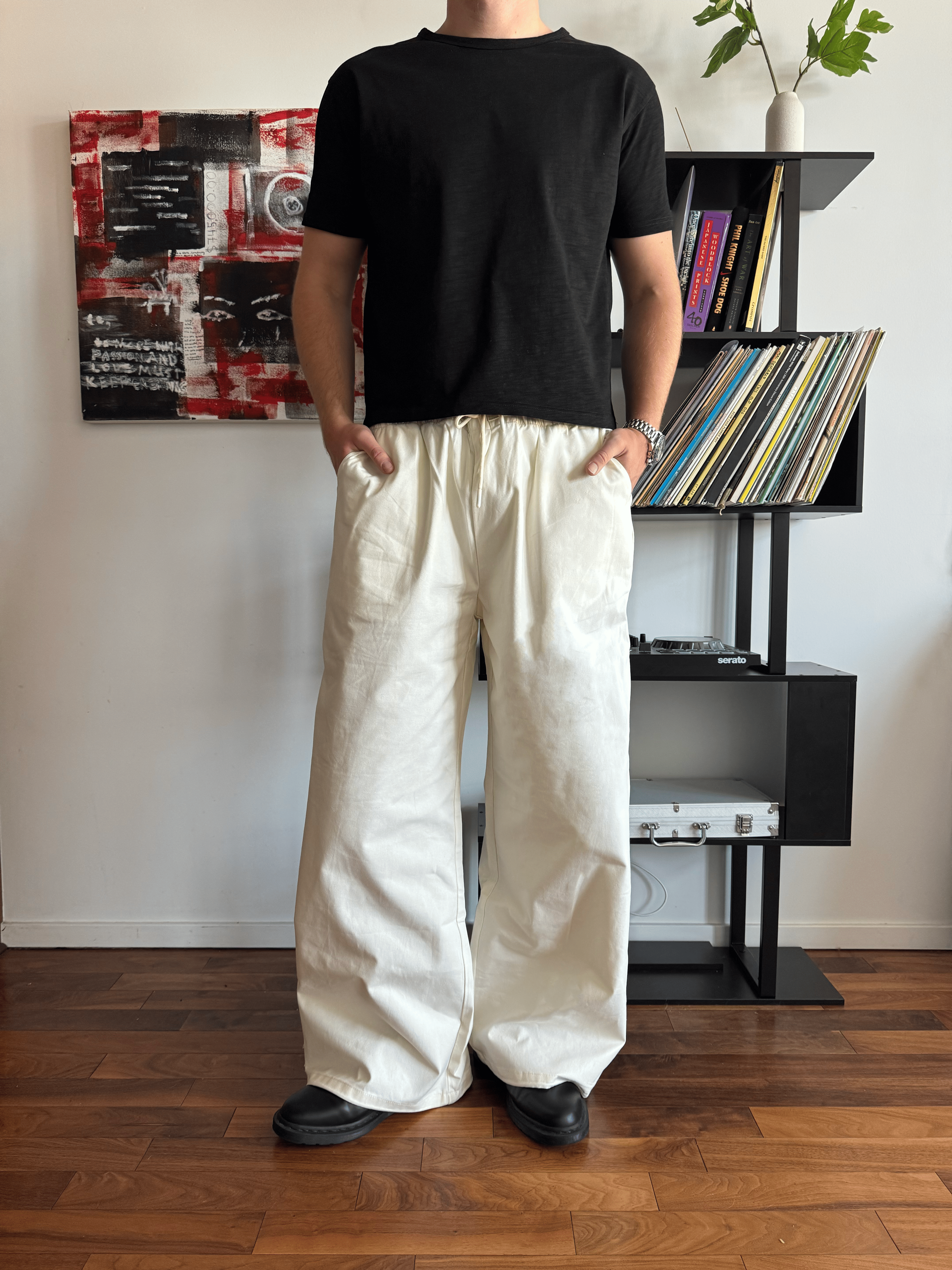 Off White Canvas Pants